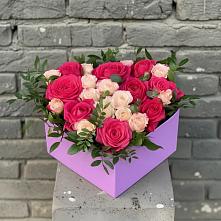 Цветочная композиция из Розы в коробке #REPLACE_PRED# Шкуропатове