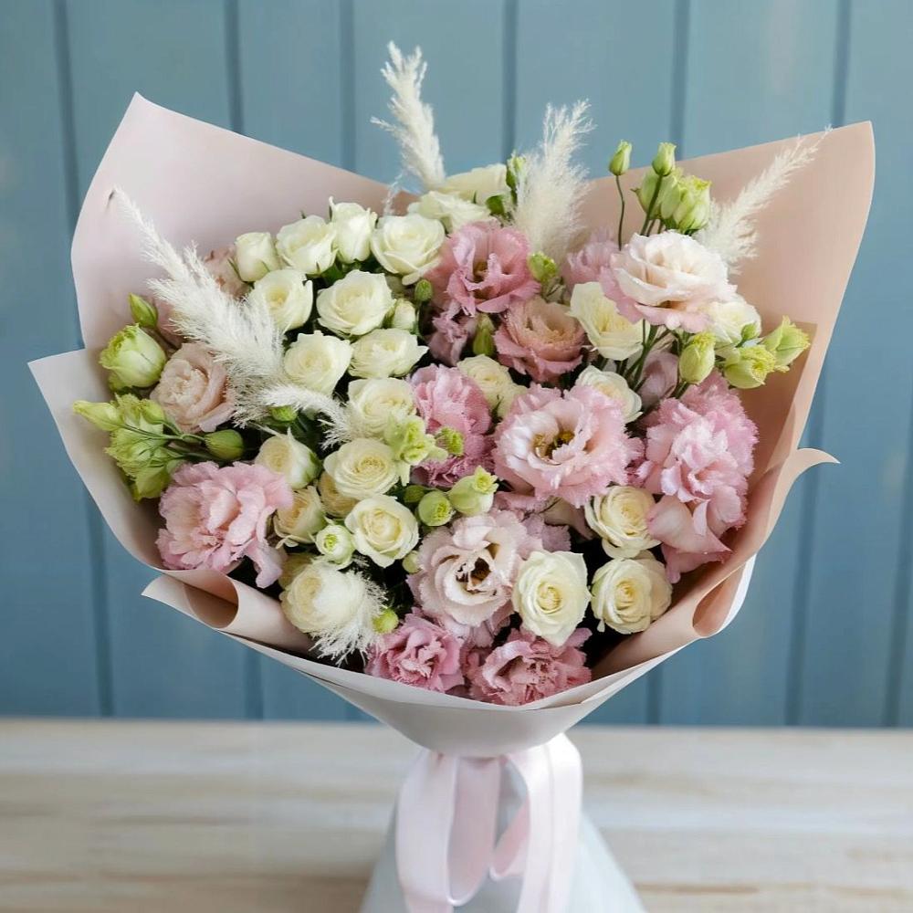 Букет цветов из: Альстромерии и Розы в Шкуропатове