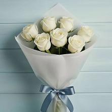 Букет 7 Белых роз Эдлесс Лав #REPLACE_PRED# Шкуропатове