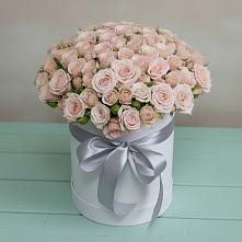 Цветочная композиция из Розы в шляпной коробке в Шкуропатове