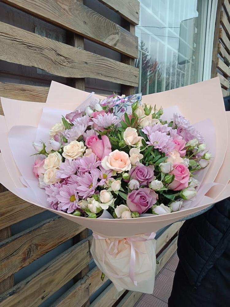 Букет цветов из: Розы и Хризантемы в Шкуропатове