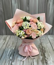 Букет цветов из:  Гвоздики, Розы и Хризантемы в Шкуропатове