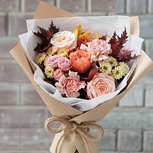 Букет цветов из:  Гвоздики, Хризантемы и Розы в Шкуропатове
