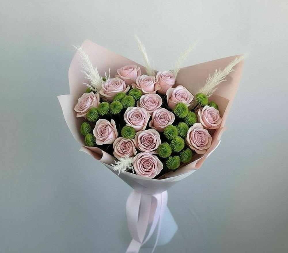 Букет цветов из: Розы и Хризантемы в Шкуропатове