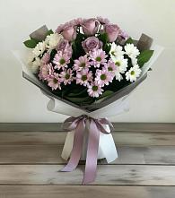 Букет цветов из:  Хризантемы и Розы в Шкуропатове
