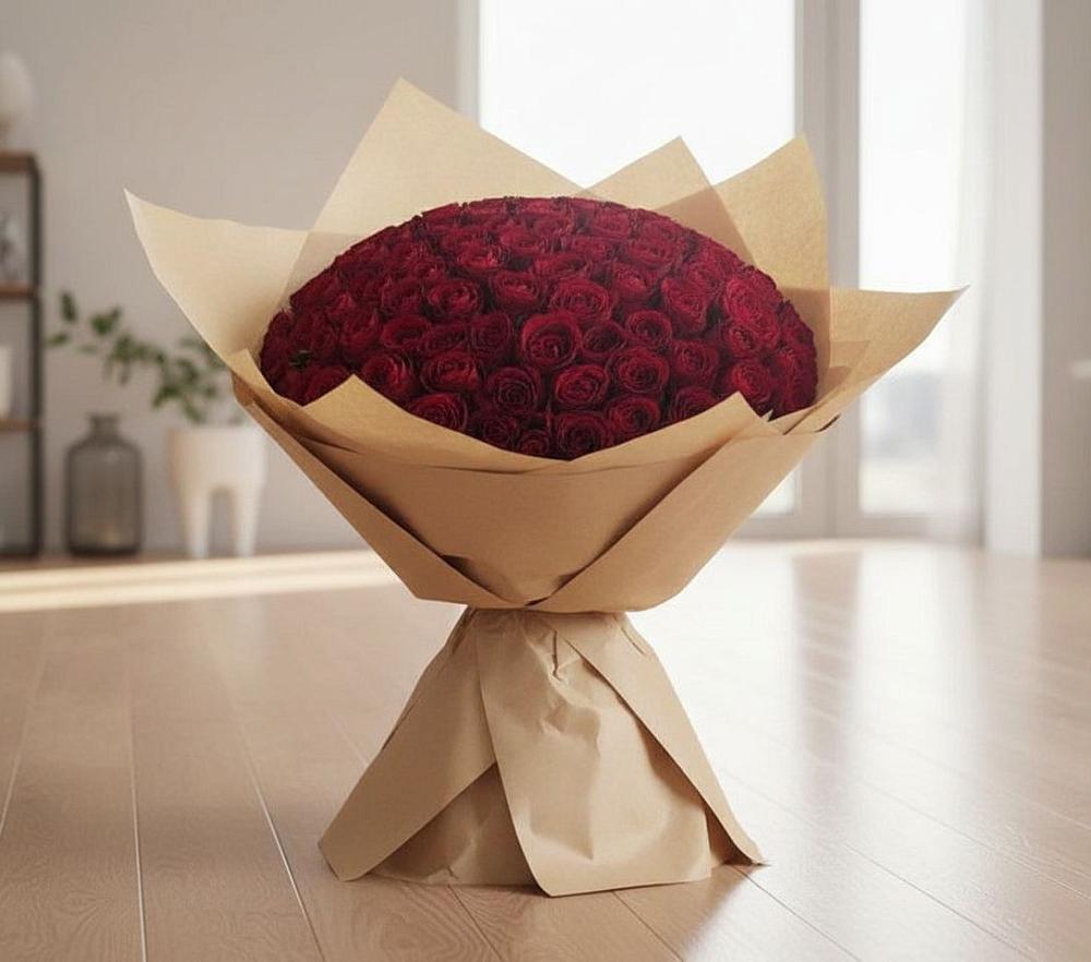Букет 101 Красная роза в Шкуропатове