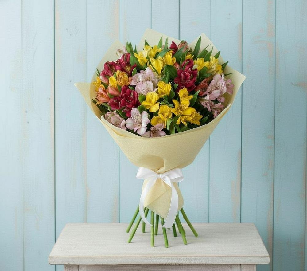 Букет цветов из: Альстромерии в Шкуропатове