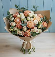 Букет цветов из:  Альстромерии и Розы в Шкуропатове